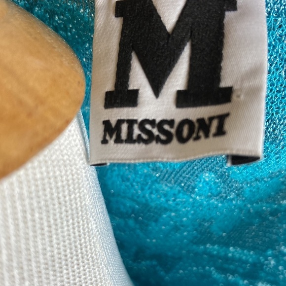 Missoni Dress Metallic Textured MIDI Short Sleeve Bodycon Maximalist Mob Wife - Picture 2 of 16